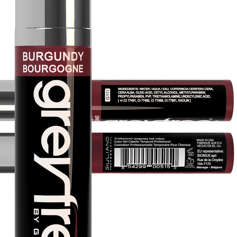 Greyfree Root Touch-Up Hair Mascara Temporary Gray Roots Concealer (BURGUNDY) - Image 2